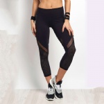 DongGuan Factory Breathable Black Mesh Leggings