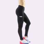 Women Fitness Black Tights Mesh Leggings With Pocket