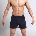 Men Running Sports Black Shorts