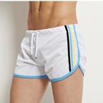 Bodybuilding Sports Gym White Mesh Shorts