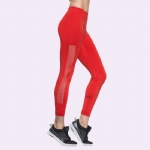 Red Leggings With Cross Belt