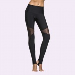 Black Mesh Leggings With Anti-Slip Bottom