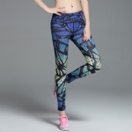 Blue Sublimation Pattern Jogging Leggings