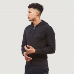 100% Polyester Black Fitness Hoodies