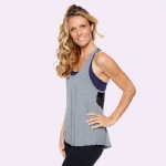 Training Clothing Grey Tank With Mesh