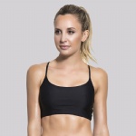 Stretch Seamed Cut Out Strappy Yoga Bra