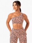 Orange Leopard Printing Women Sports Bra